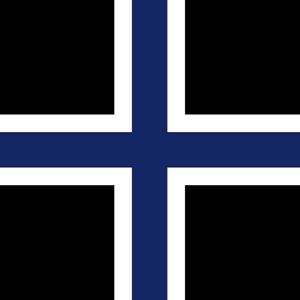 Черный флаг с белым крестом