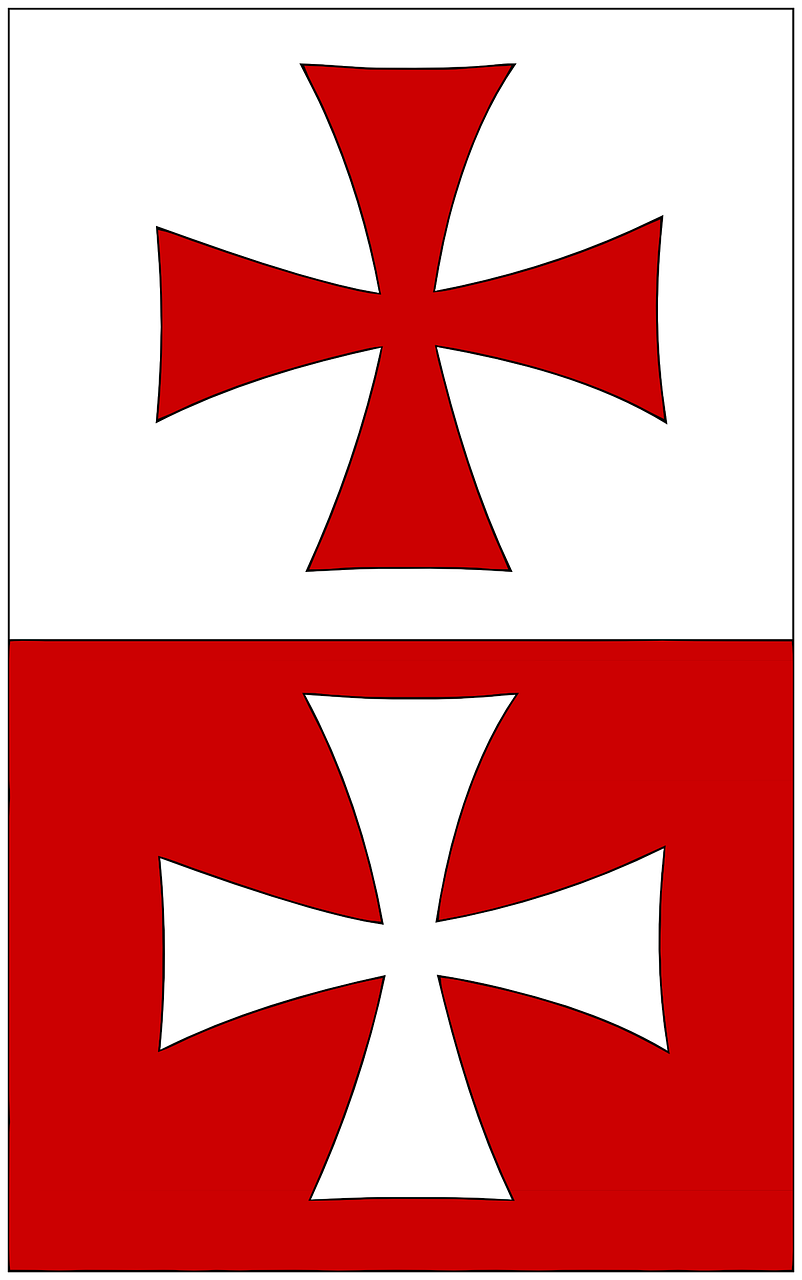 Красное Знамя с белым крестом