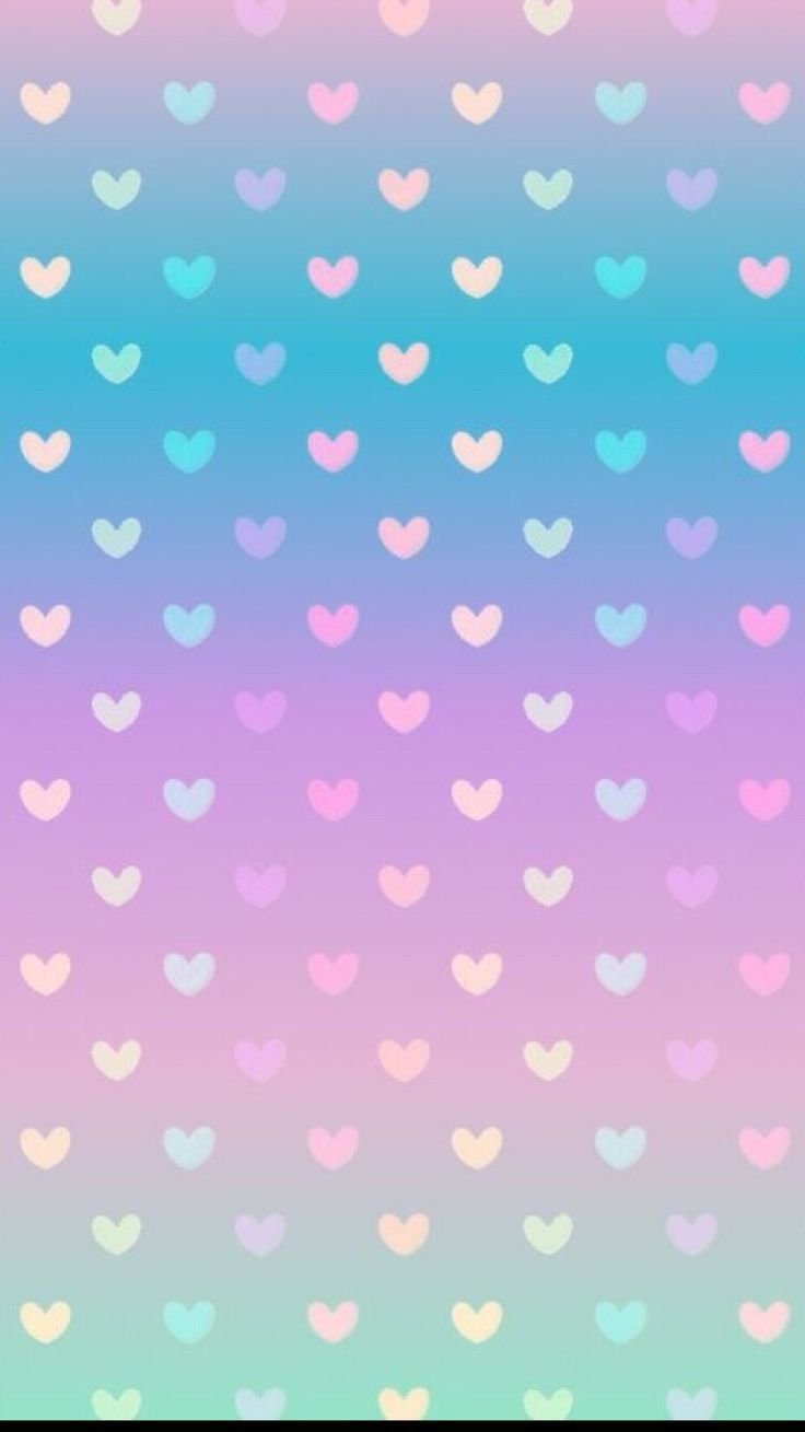 Голубой фон с розовыми сердечками
