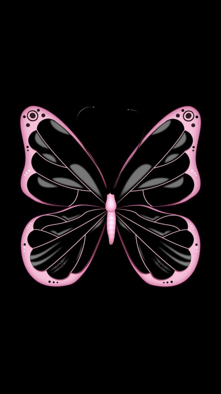Черно розовые бабочки