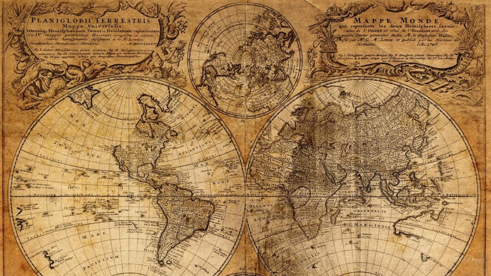 Старинные карты мира высокого разрешения