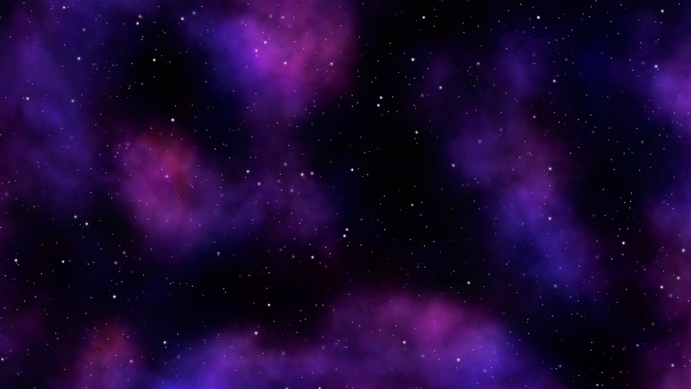Тёмно фиолетовый космос