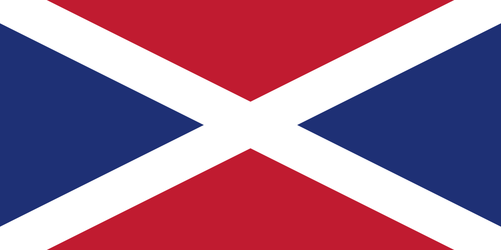 Флаг с синим крестом
