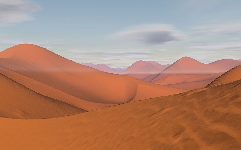 Песочные горы в пустыне