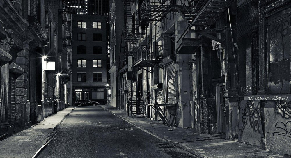 Тёмный переулок Нью Йорк
