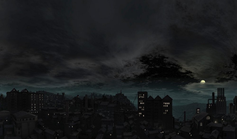 Мрачный ночной город