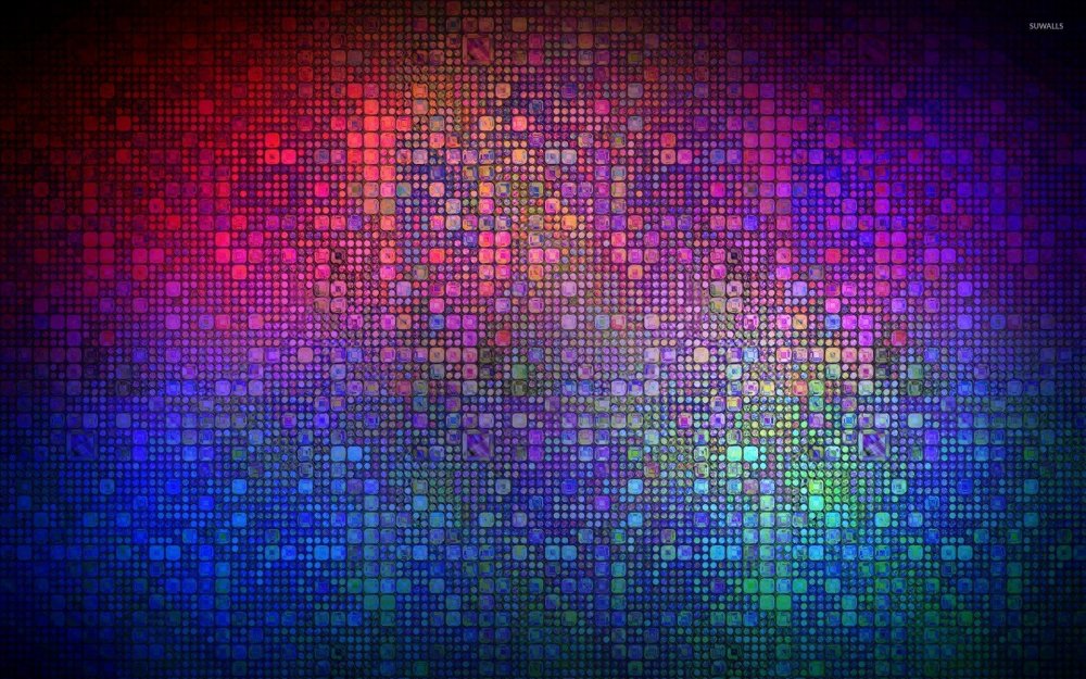 Фото разноцветных пикселей