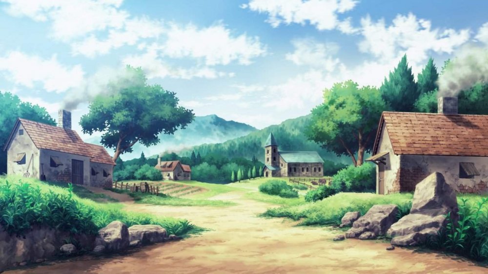 Деревня фон аниме гача лайф