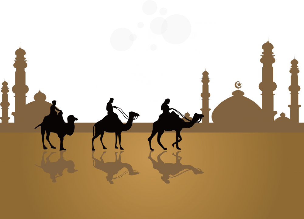 Верблюд в пустыне вектор