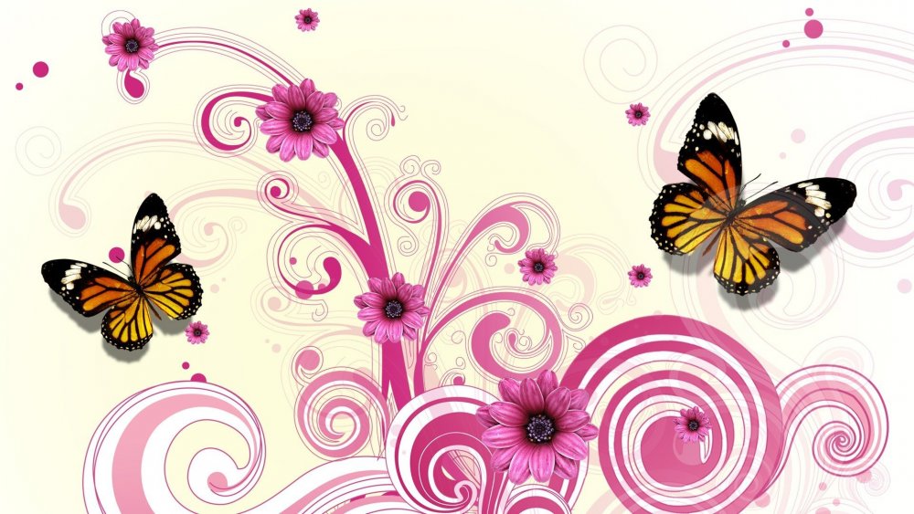 Картинка с бабочками для фона