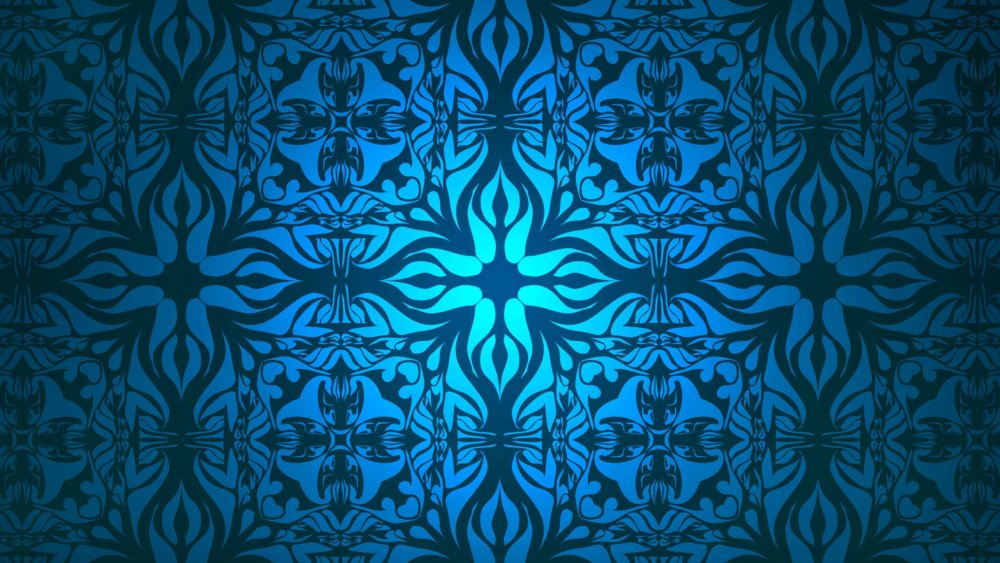 Синий фон с орнаментом