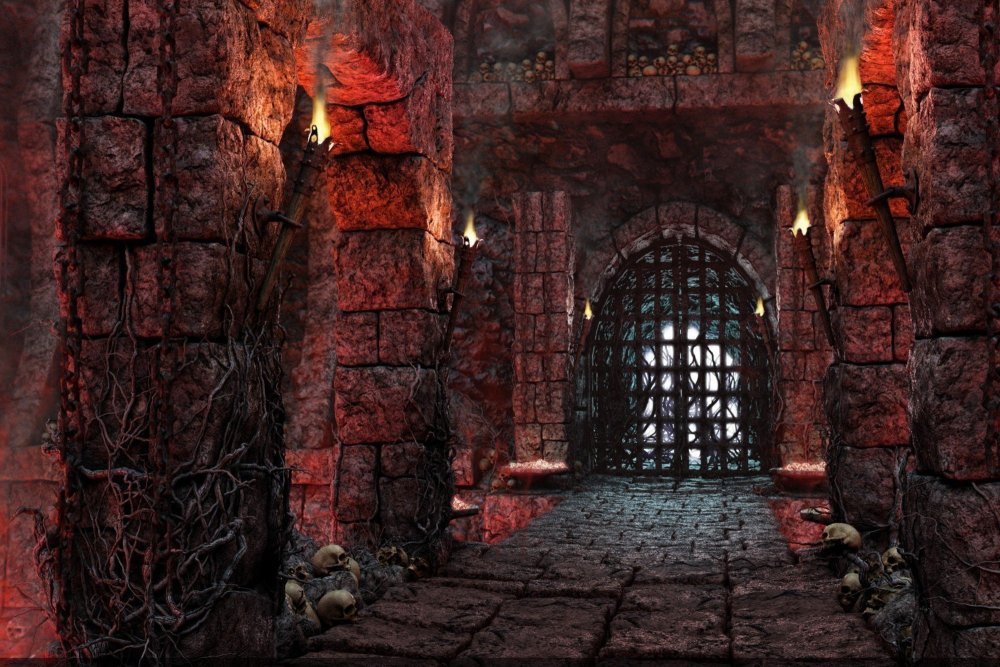 Мрачный коридор замка
