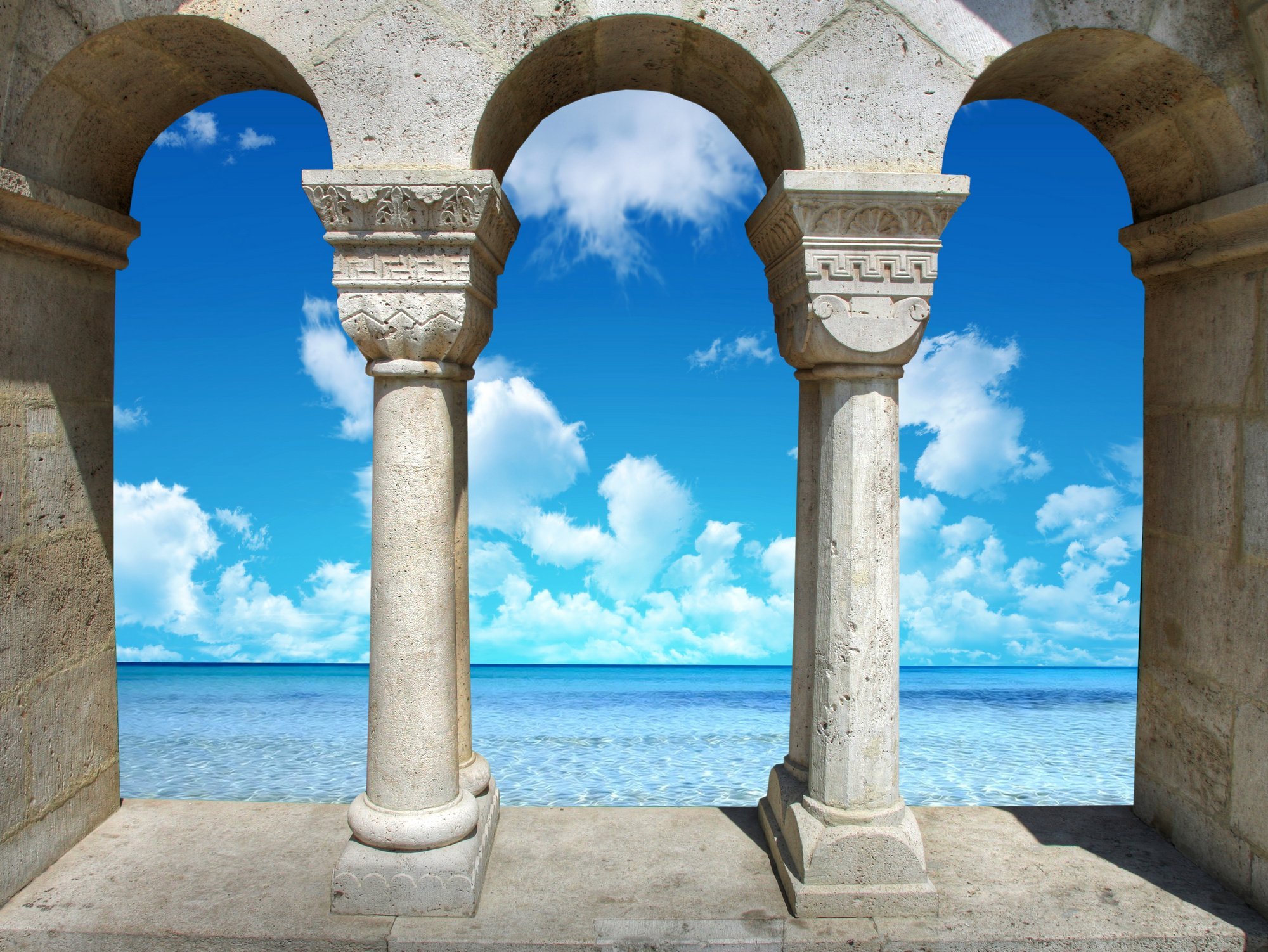 Арка море. Рим фрески колоннада. Арки древней Греции. Древняя Греция колонны и арки.