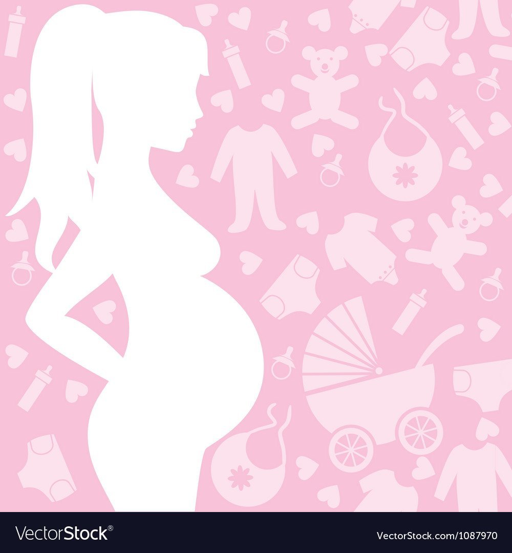 Силуэт беременной женщины для скрапбукинга
