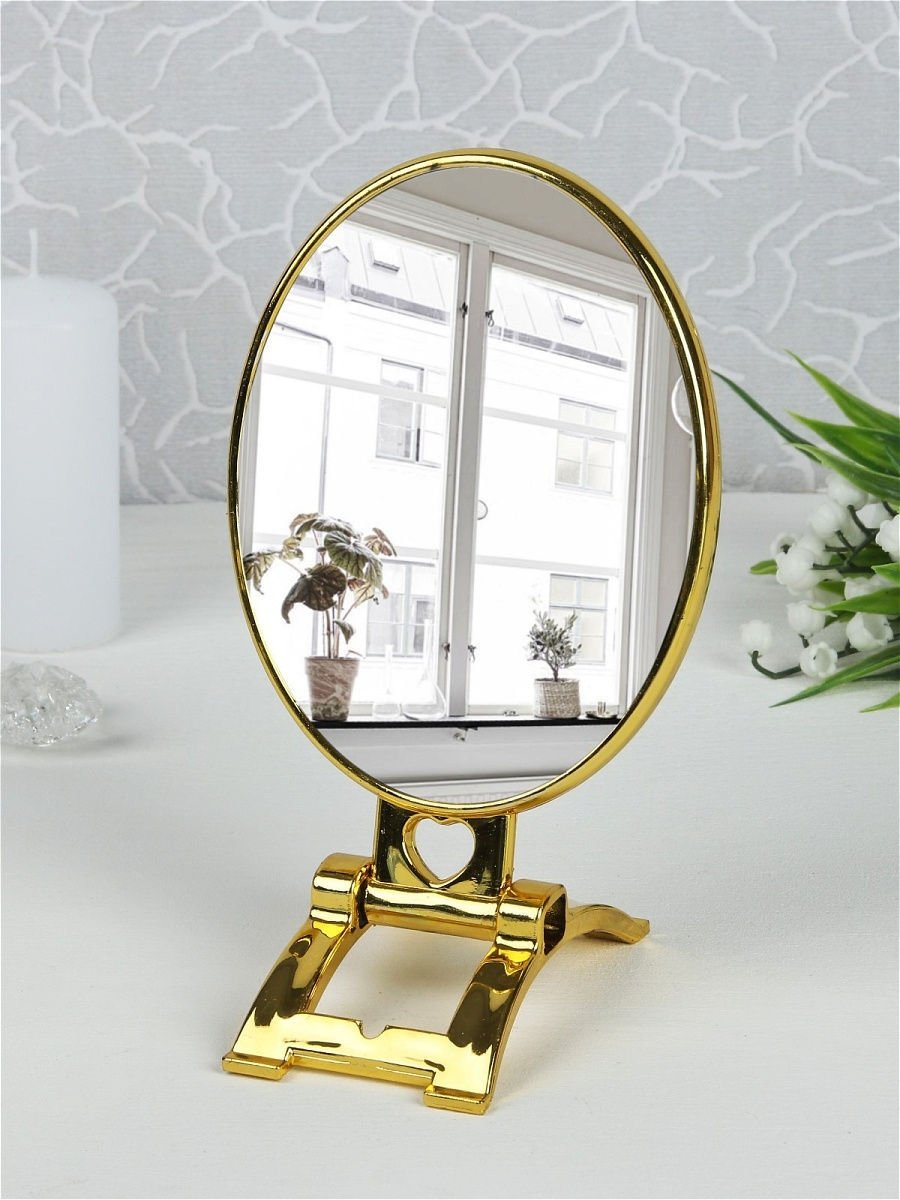 Lassbyn лассбюн зеркало настольное, золотой