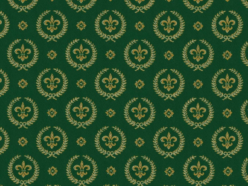 Ткань с зеленым узором