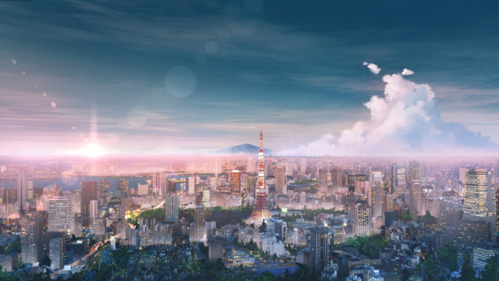 Япония город Токио аниме