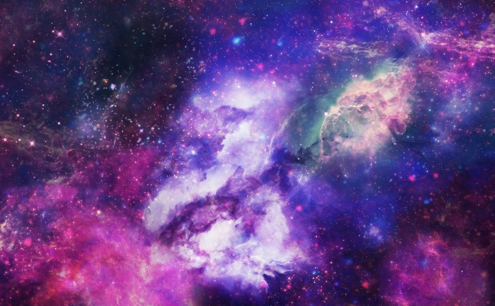 Космос розовый фиолетовый