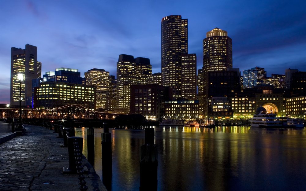 Бостон ночью