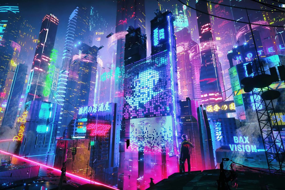 Cyberpunk City неон