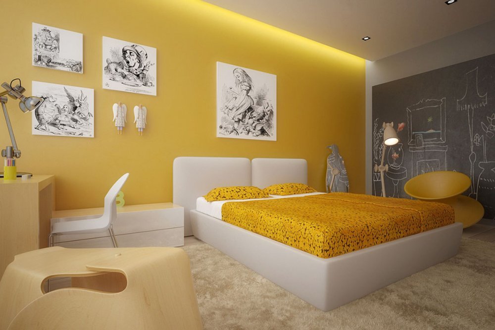 Комната в желтом стиле