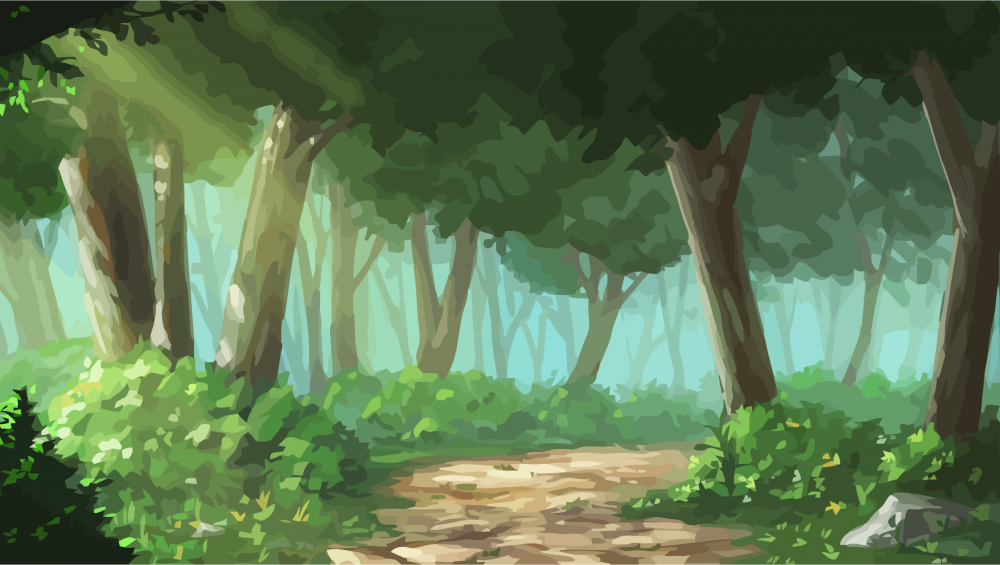 Нарисованный лес