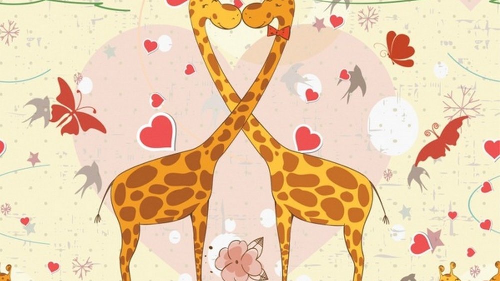 Фон с жирафами