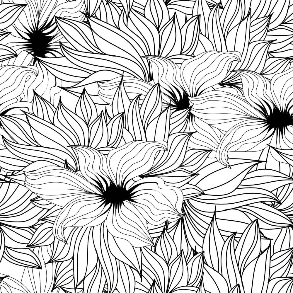 Раскраска антистресс "цветы"