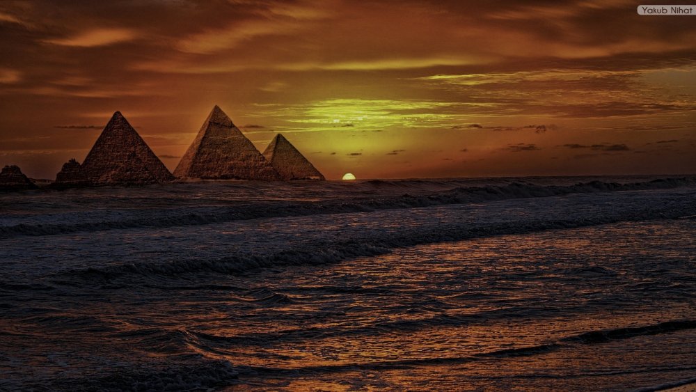 Пирамида Каир закат