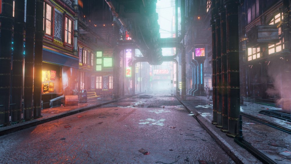 Cyberpunk 2077 улицы города