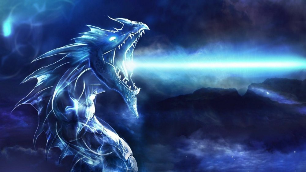 Синий дракон фэнтези