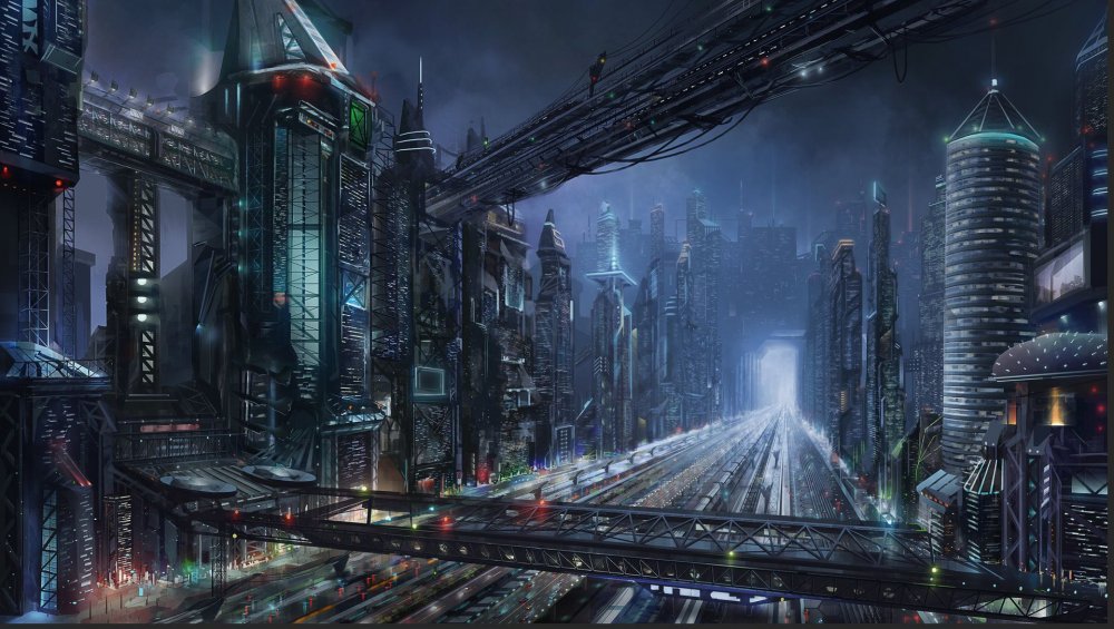 Cyberpunk Art город