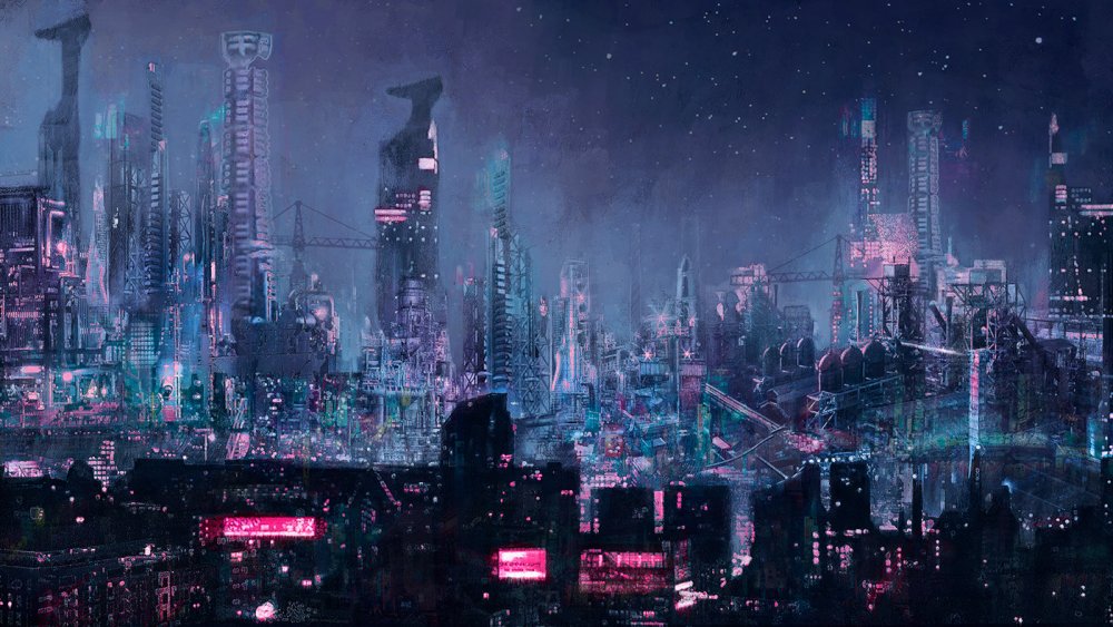 Cyberpunk Art город