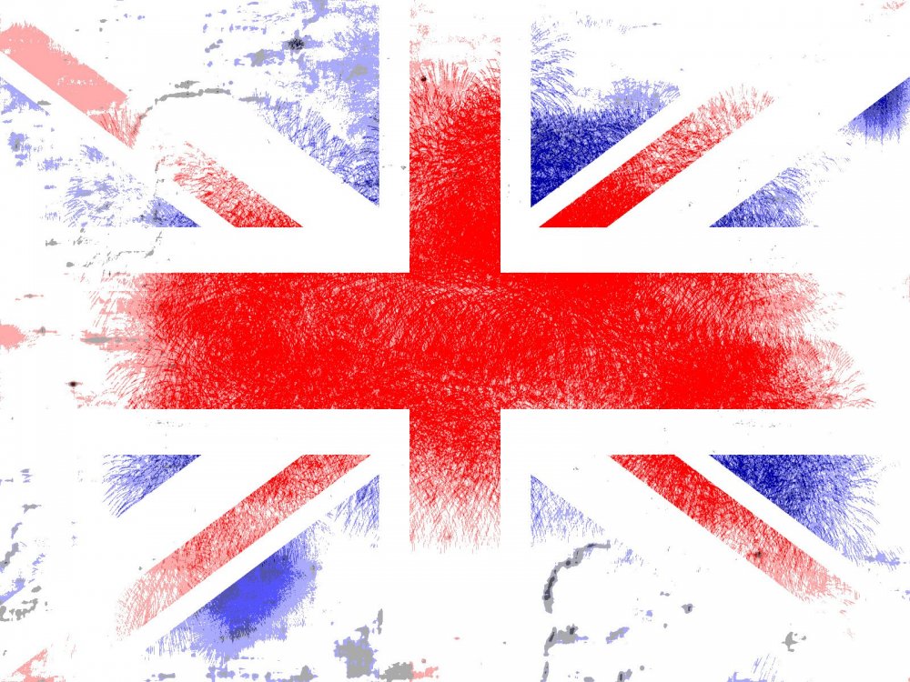 Британский флаг на прозрачном фоне
