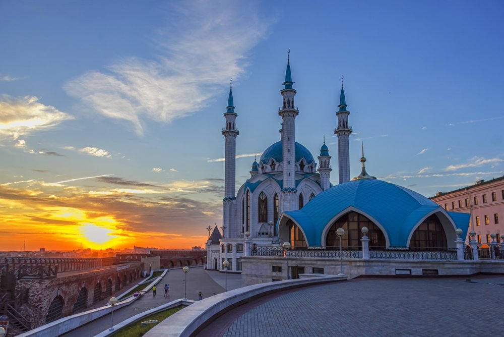 Мечеть кул-Шариф в Казани закат