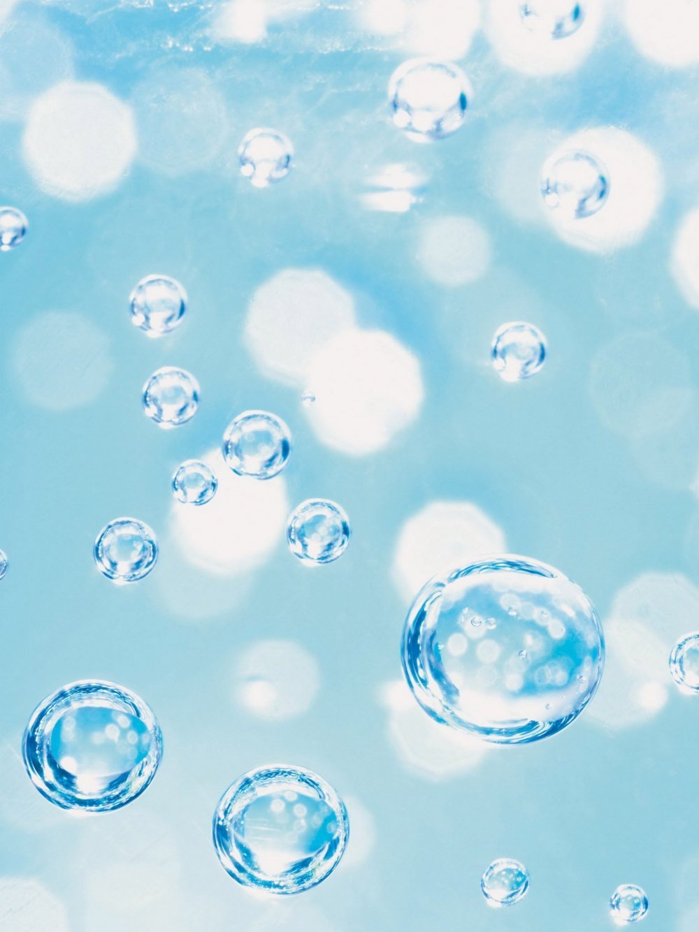 Фон вода с пузырьками
