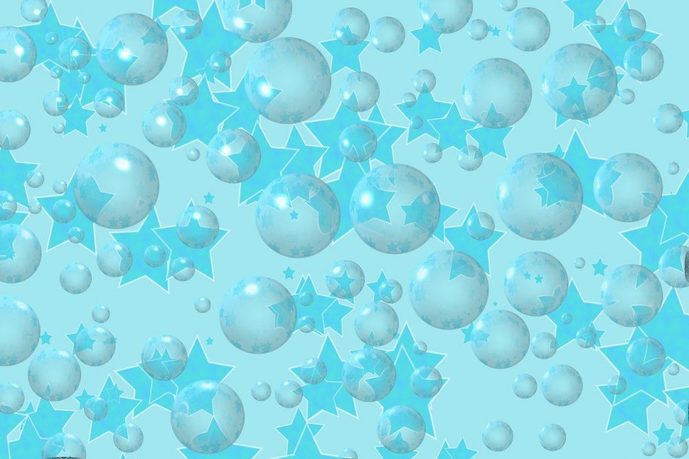 Голубой фон с пузырьками
