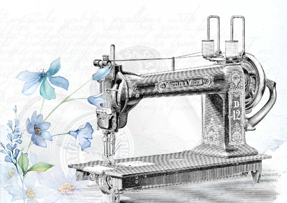 Швейная машинка стилизованная