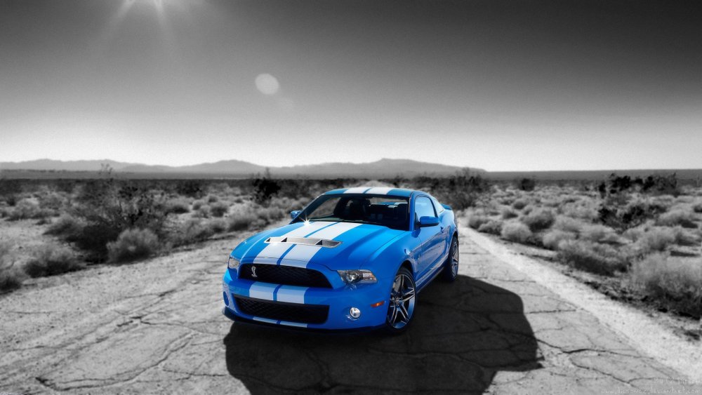 Ford Mustang gt 500 Shelby синий