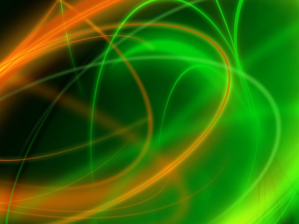 Зелено оранжевая абстракция