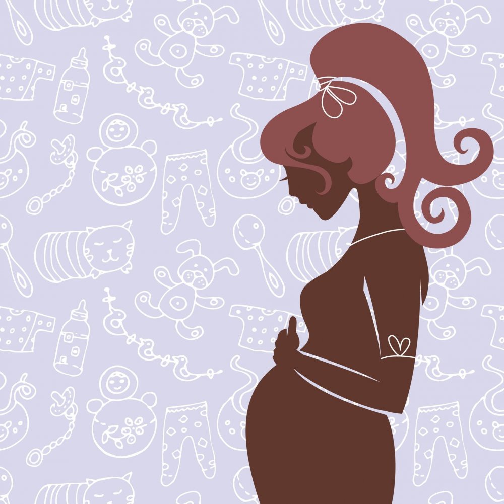 Трафарет с фоном беременной женщины