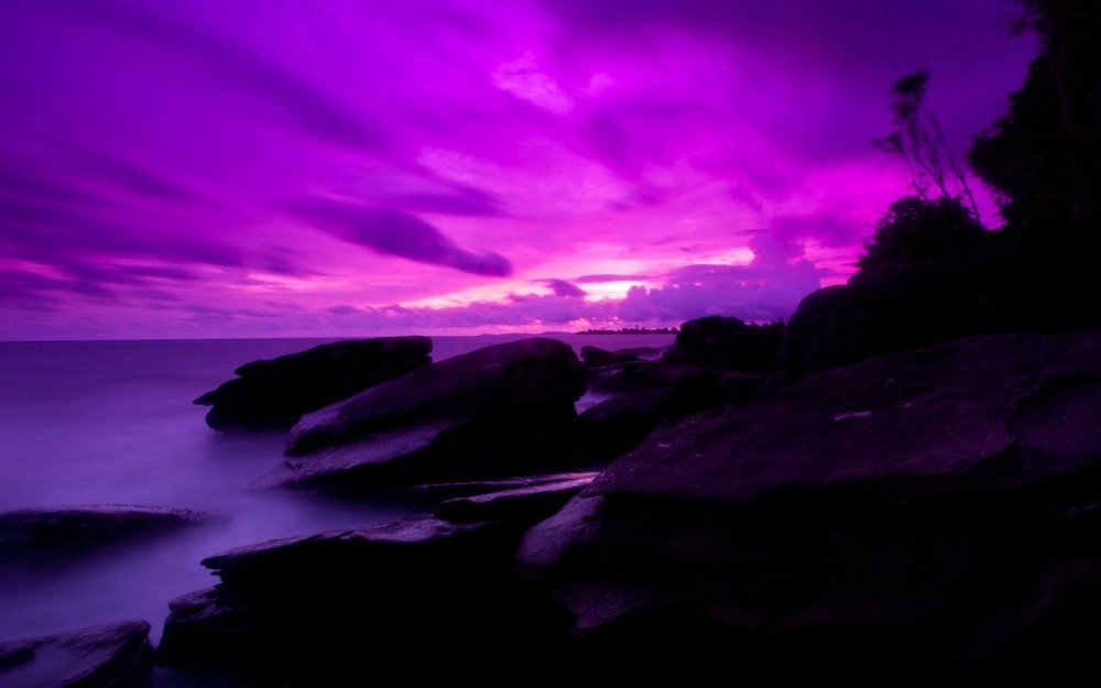 Фиолетовый закат Эстетика