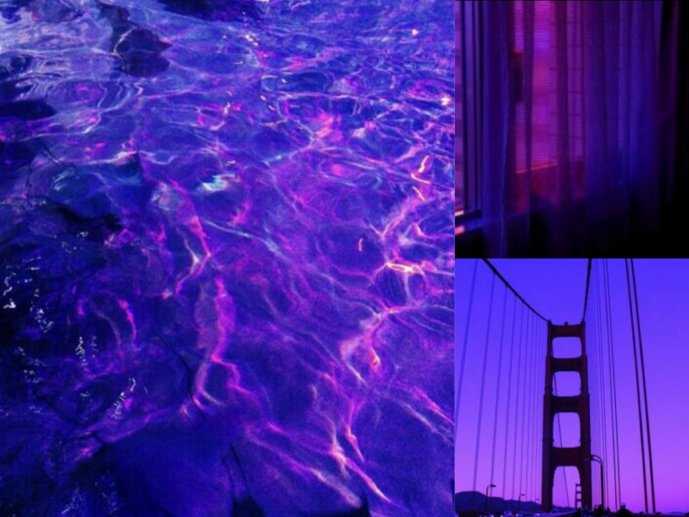 Фиолетовая вода Эстетика