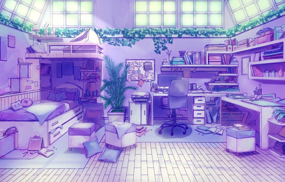 Красивые комнаты в стиле аниме