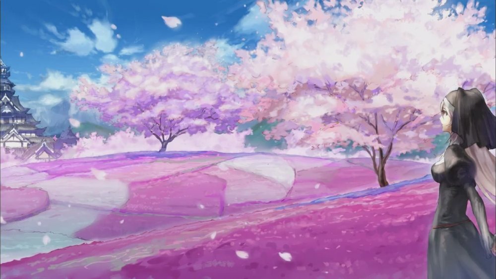 Японские пейзажи из аниме
