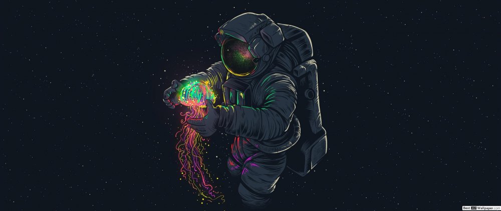 Космонавт с медузой