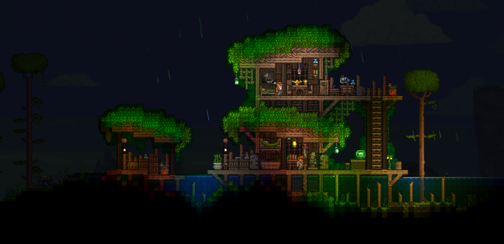Дом в джунглях террария