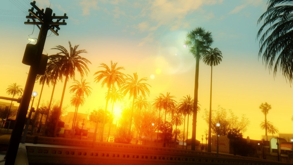 GTA San Andreas aesthetic пальмы