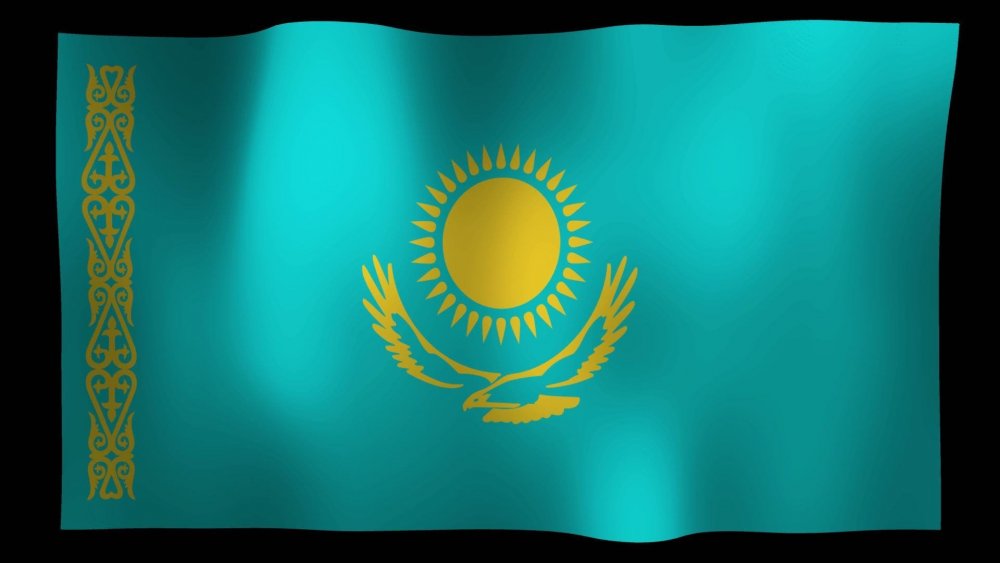 Флаг Казахстана казахстанский