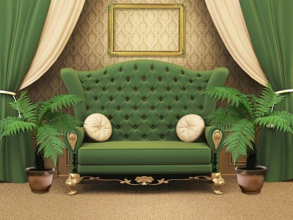Зеленый диван